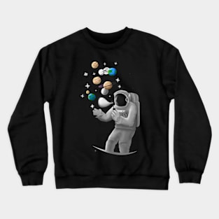 Astronaut on the moon - the space Crewneck Sweatshirt